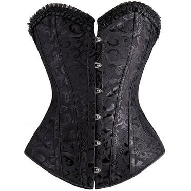 Gothic Woman Lace up JACQUARD Corset Bustier Top Retro metal Cincher S-6XL 632 Gothic Woman Lace up JACQUARD Corset Bustier Top Retro metal Cincher S-6XL 632